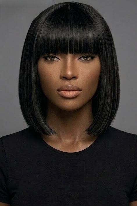 Straight Bob With Bangs