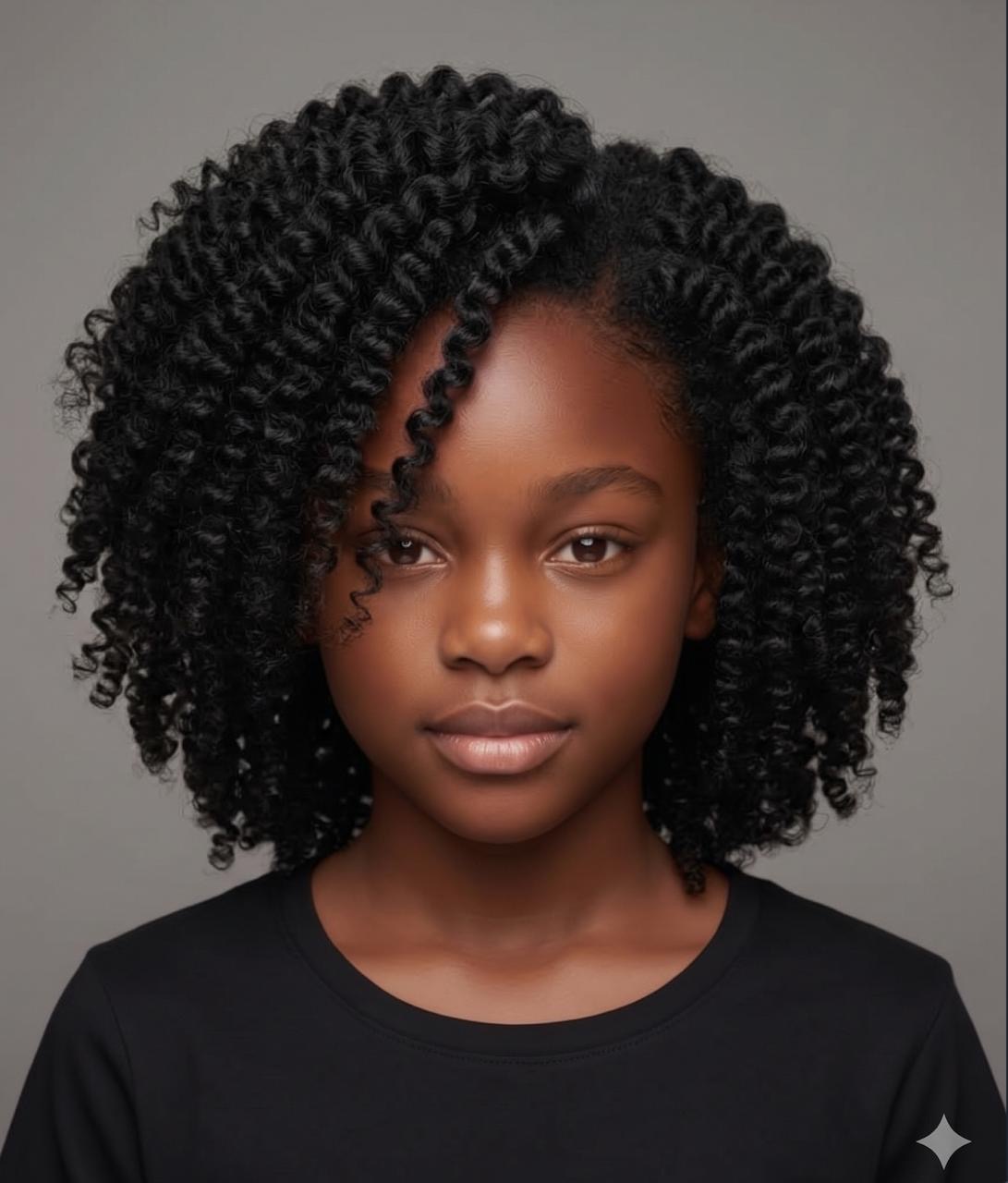 Twist Out with Side Part