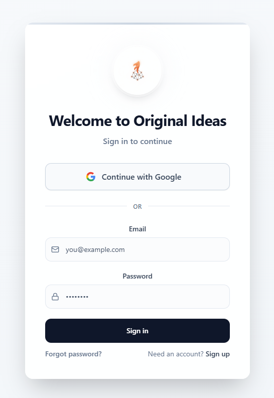 original ideas template preview