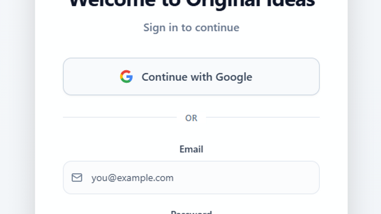 original ideas template preview