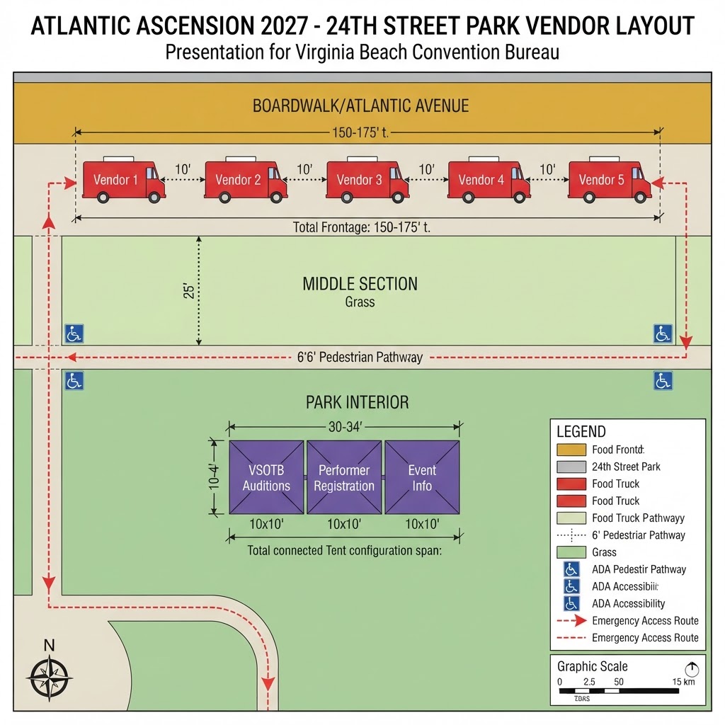 24th Street Park Vendor Site Layout