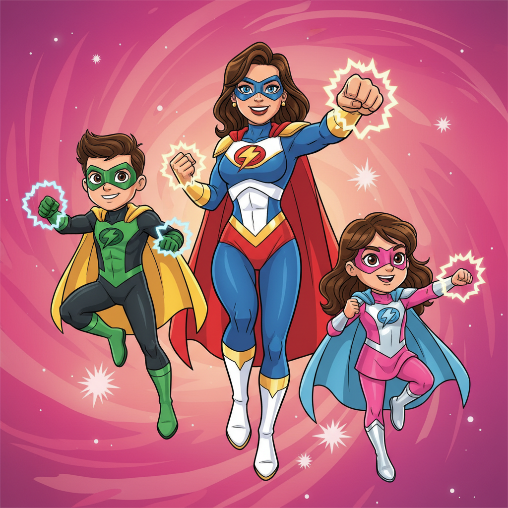 Sample superhero card