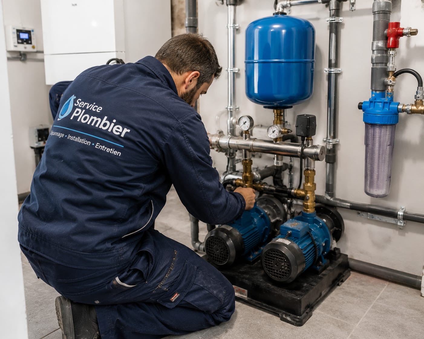 Installation de pompes à eau