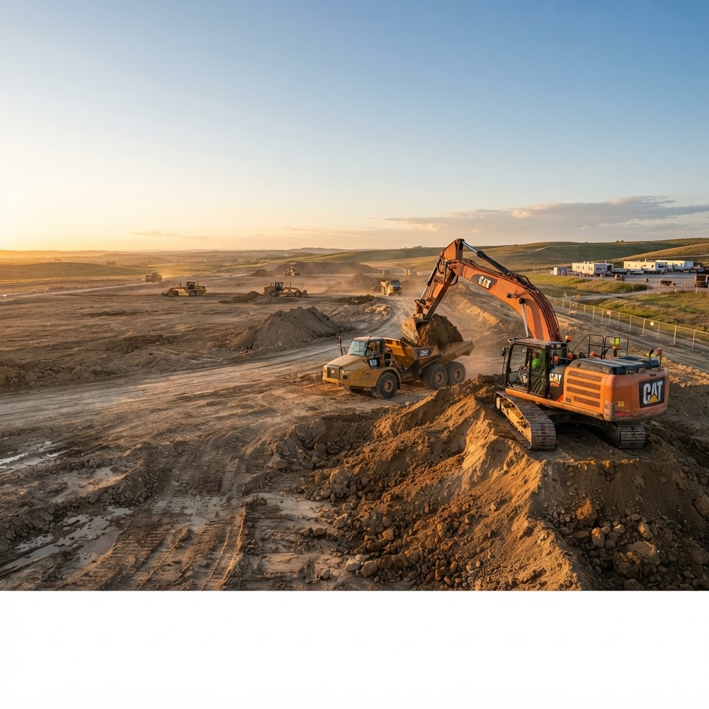Excavator at work