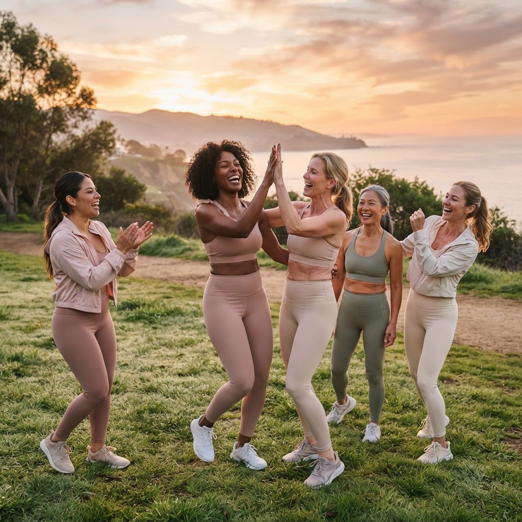 Women training together