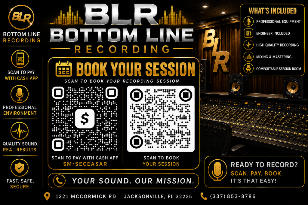 BLR Bottom Line Recording Flyer