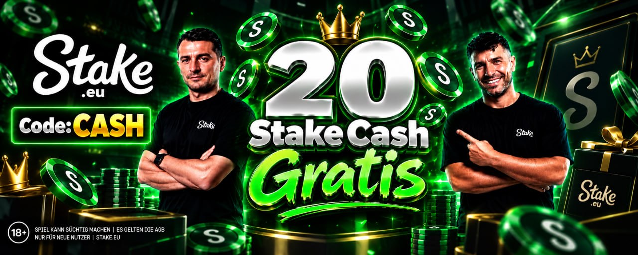 Stake.eu — 20er Stake Cash Gratis