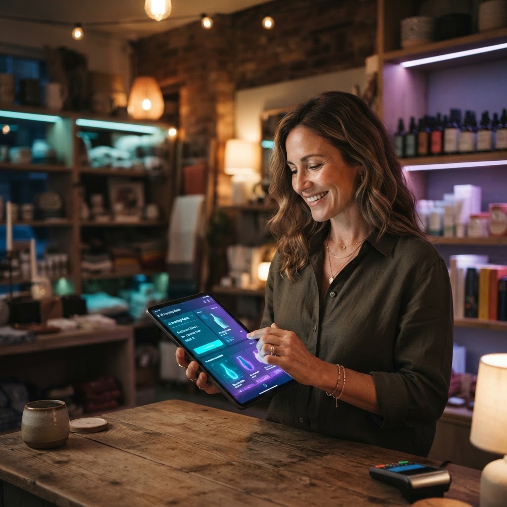 Independent retailer using Strivonex AI technology in their shop