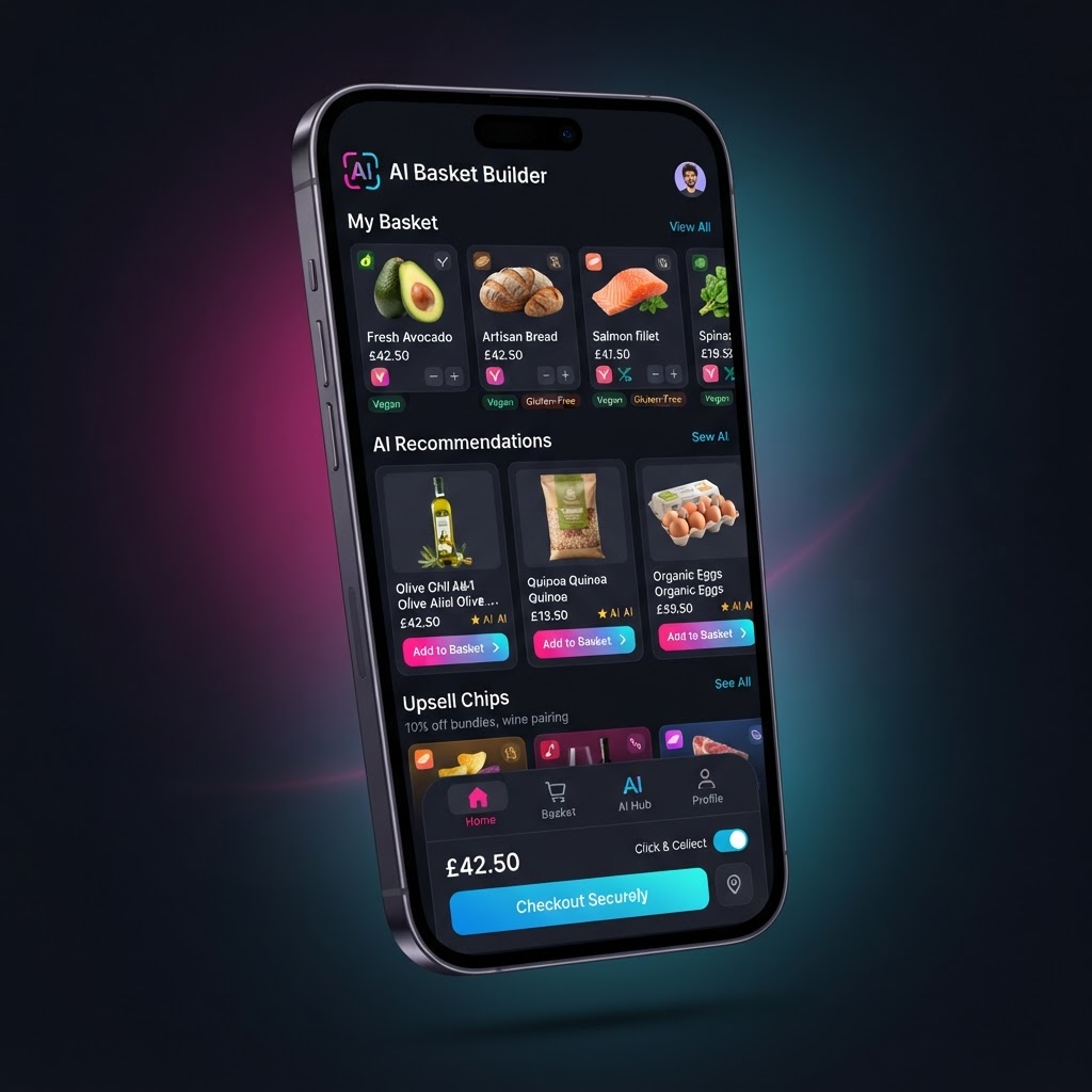 Strivonex AI Basket Builder interface