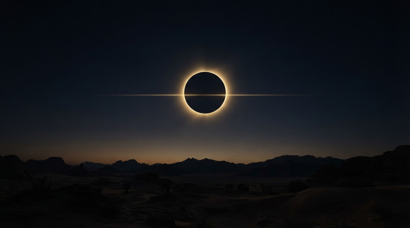 The luminous corona of a solar eclipse