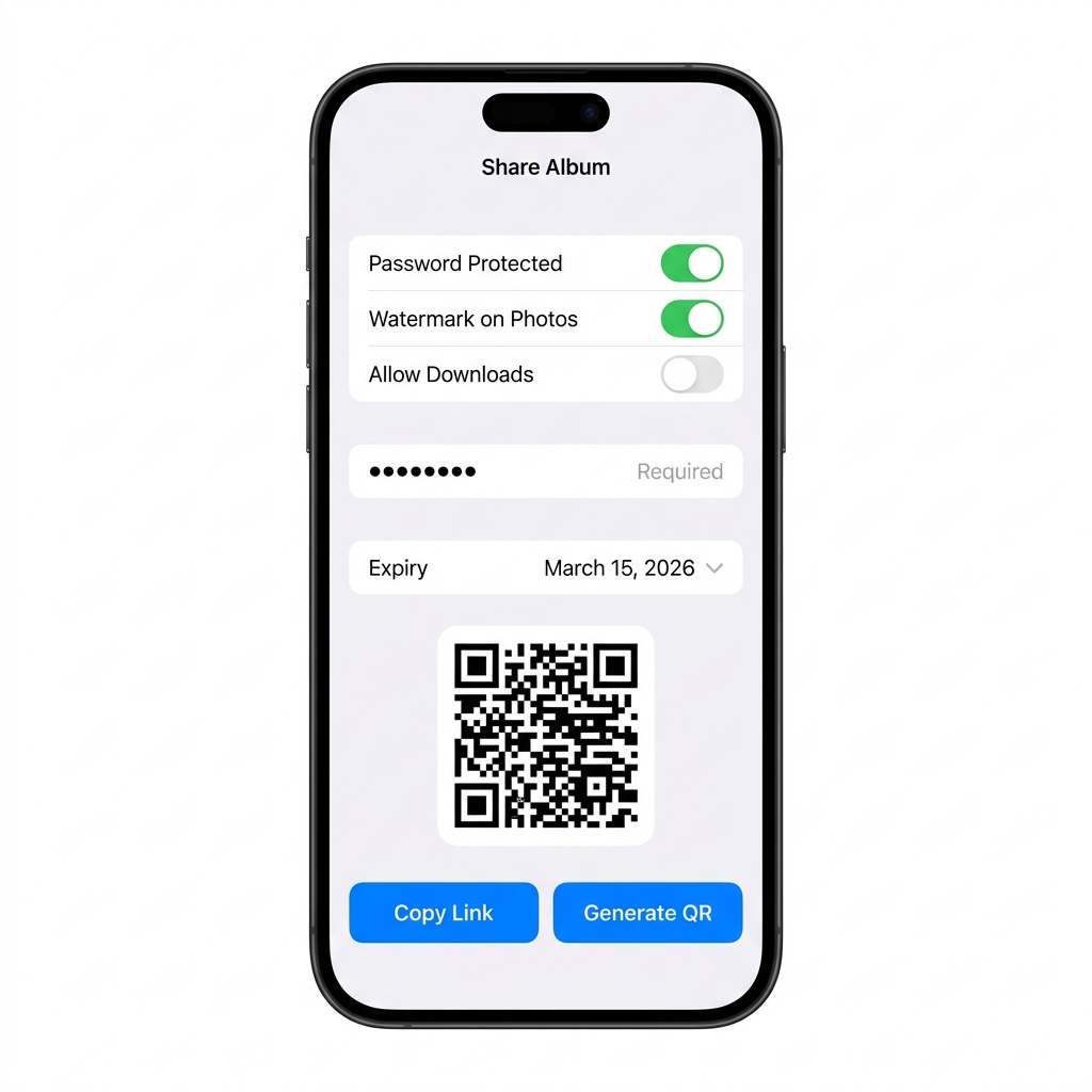 Secure sharing settings