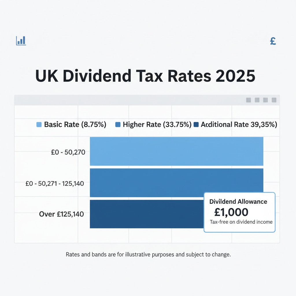 Dividend Tax Rates by Income Band: 2025/26 Rates - Investment Tax guide by Montrogue Tax Advisors