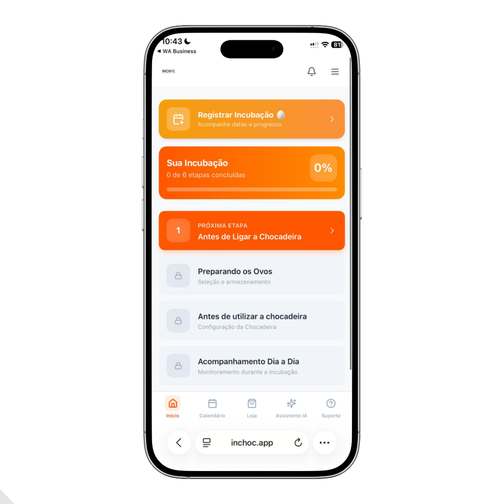Inchoc App - Passo a Passo