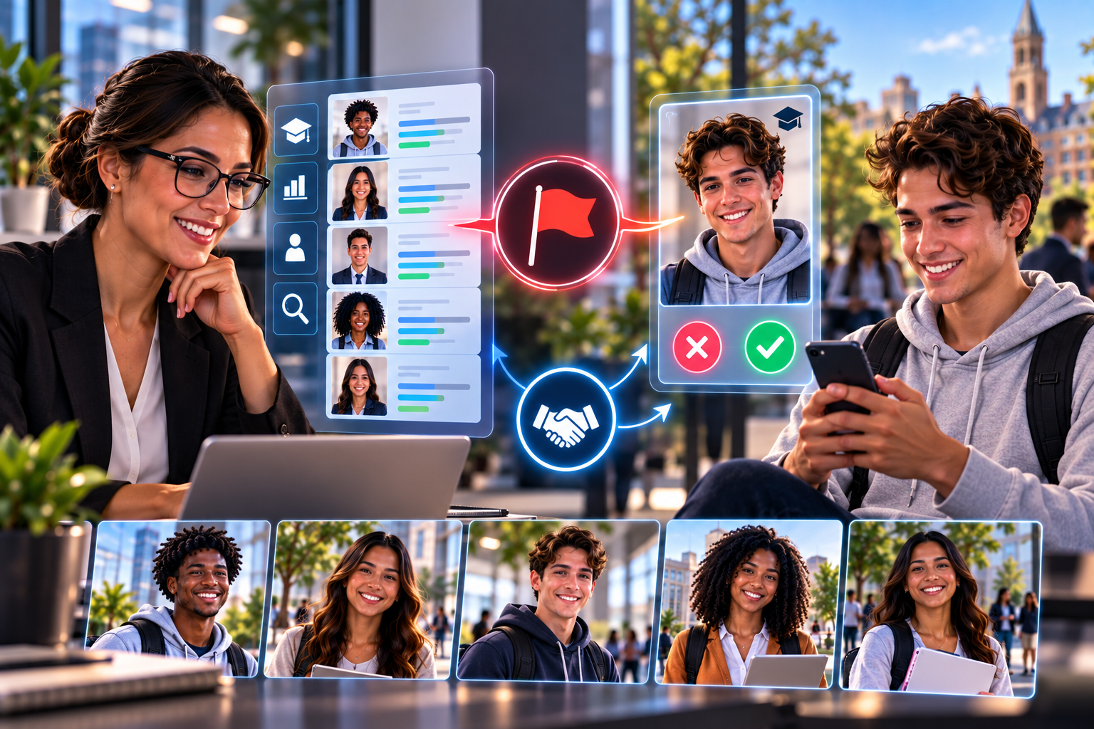 AccessStudents Red Flag System — recruiters discover talent with student consent