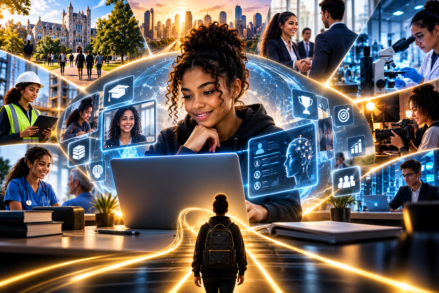 A student discovering academic and professional career pathways through AccessStudents