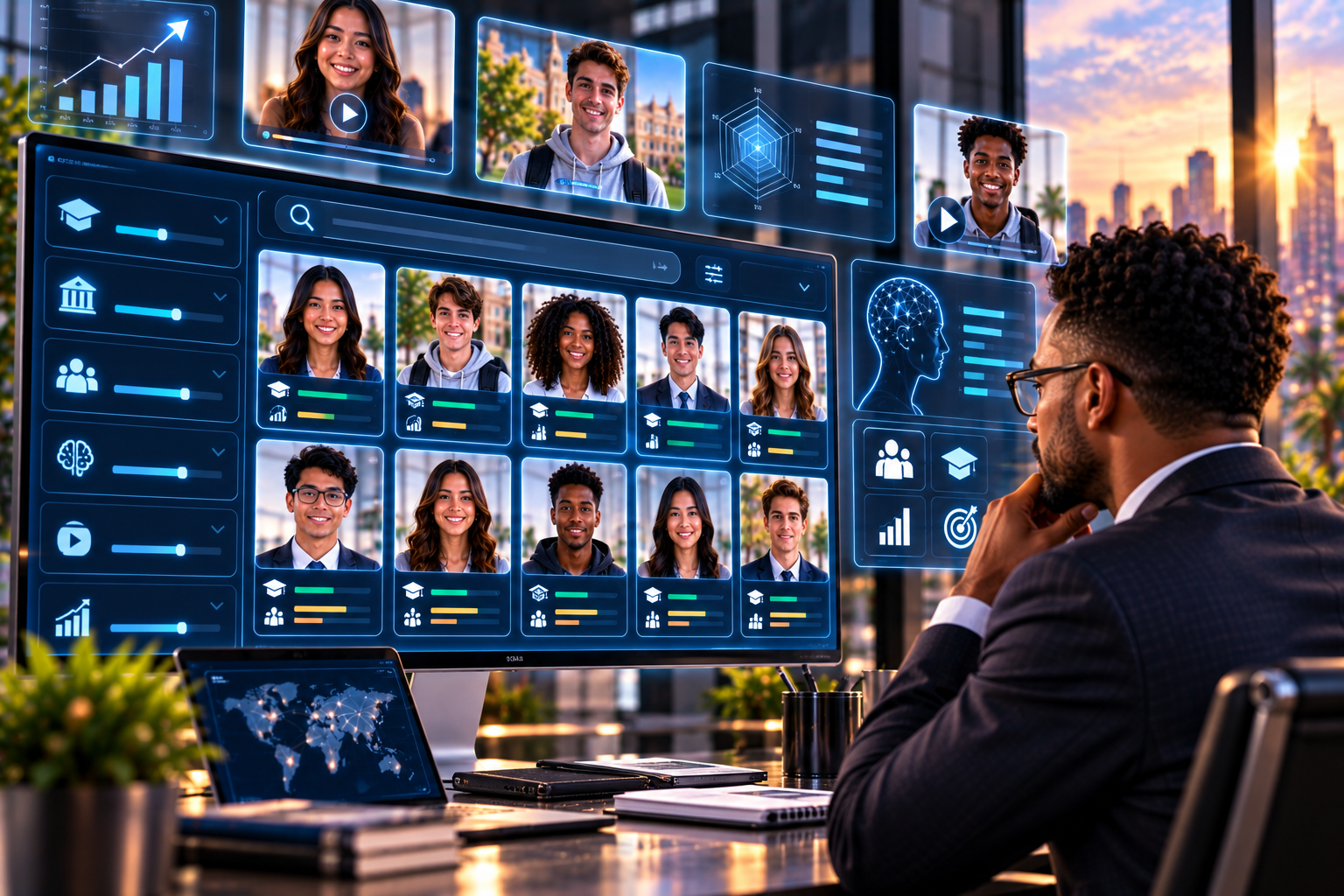 Recruit with Depth - Advanced recruitment software interface with behavioral insights