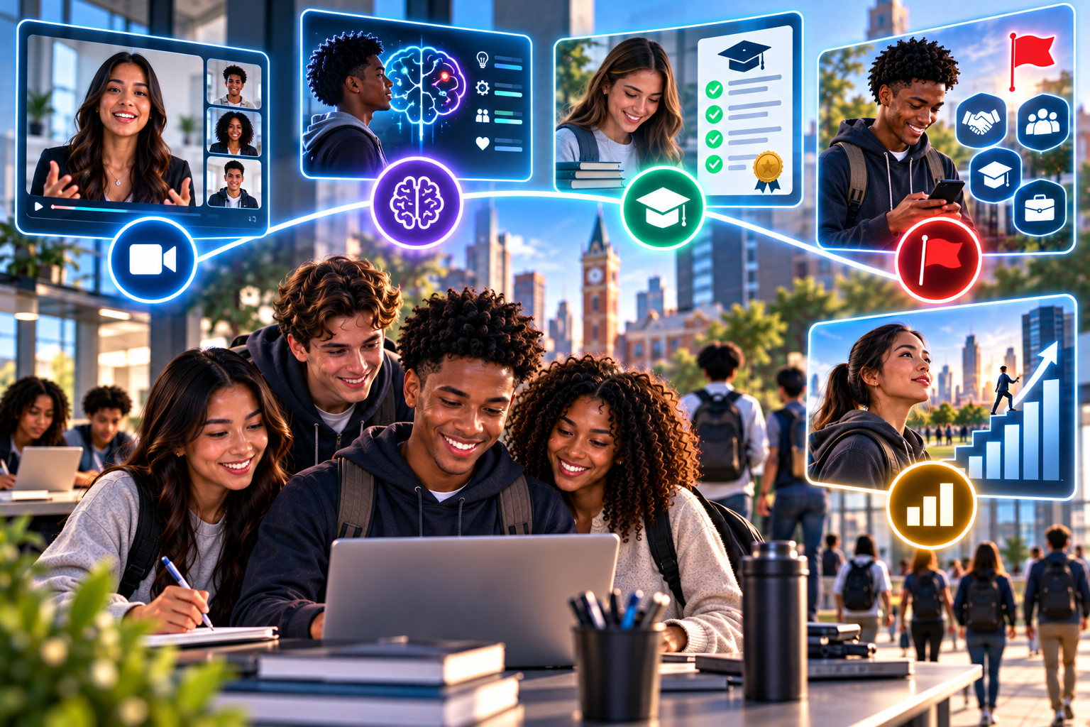 What Makes AccessStudents Different — video profiles, behavioral intelligence, career readiness, red flags, and analytics