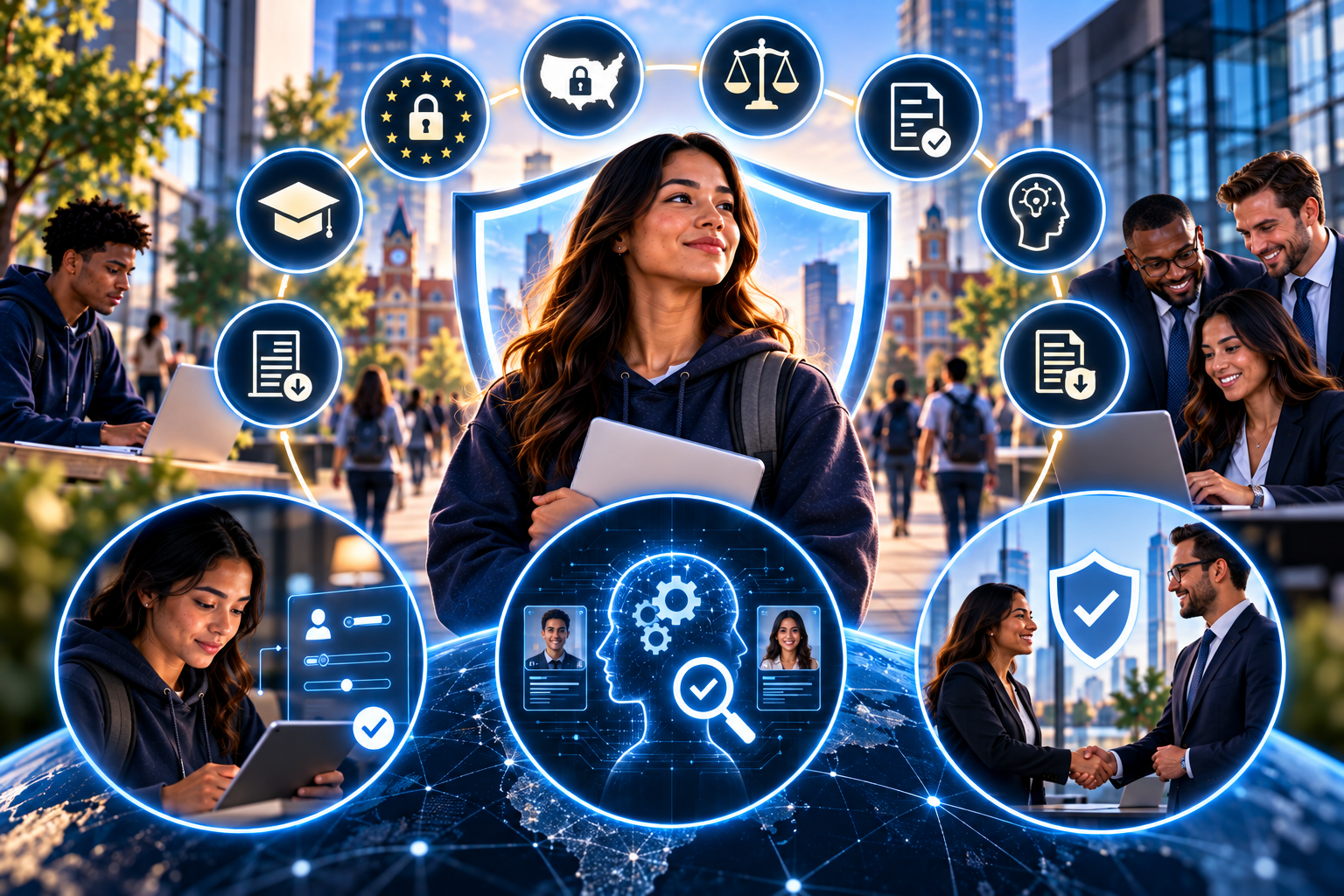 Trust and compliance ecosystem with security, privacy, and partnership themes