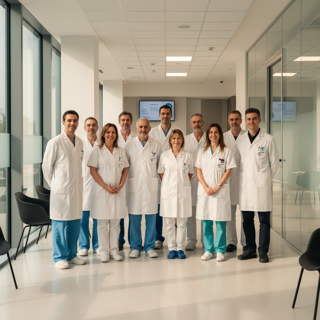 Team di specialisti di Darsenamed Poliambulatorio a Fiumicino durante consulto medico
