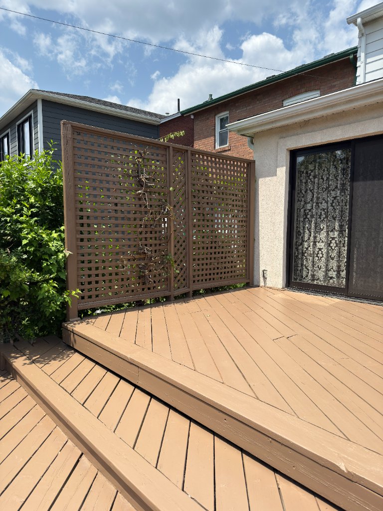 Brick exterior painting in progress