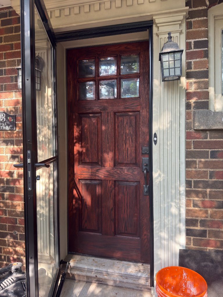 Tudor home exterior trim painting