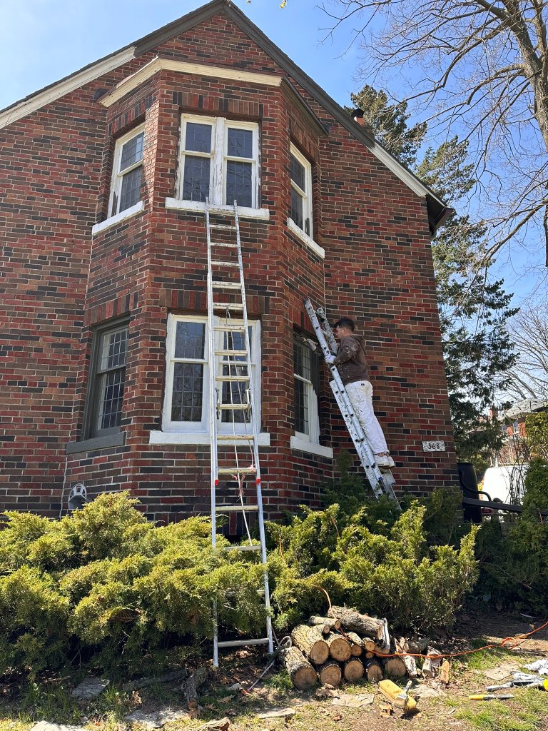 Cedar siding staining