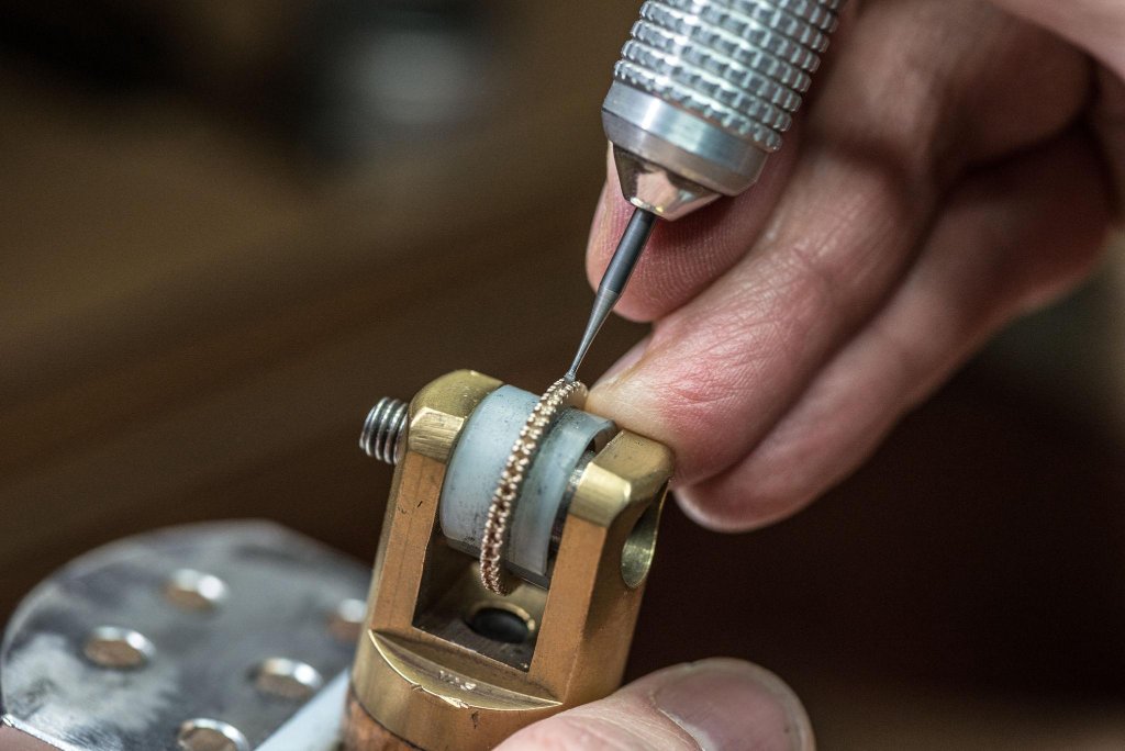 Fine jewelry craftsmanship detail
