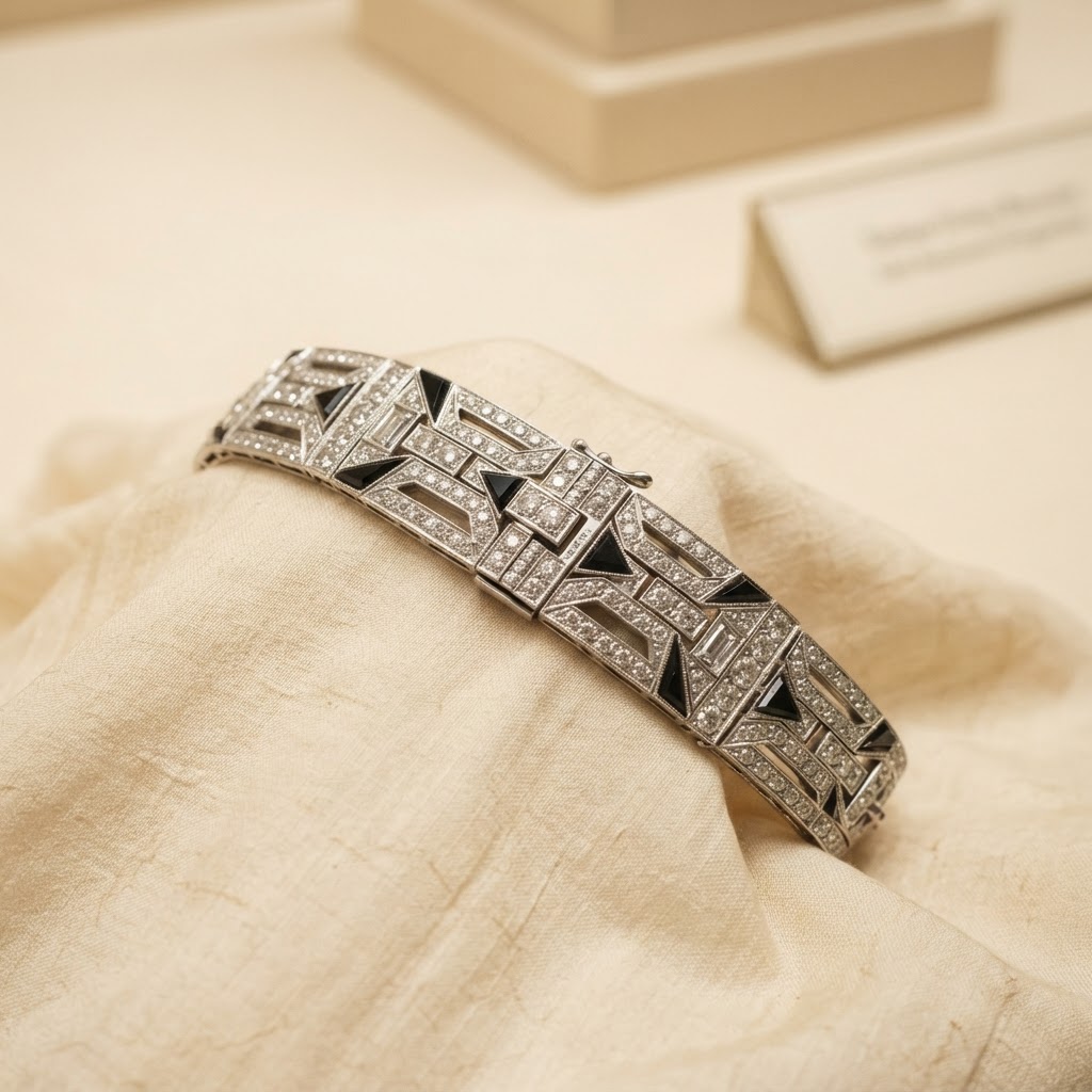 Signed Cartier Art Deco Bracelet