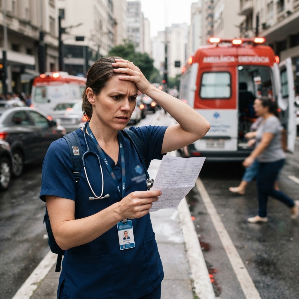Médico multado em faixa de ônibus: existe defesa para emergência?