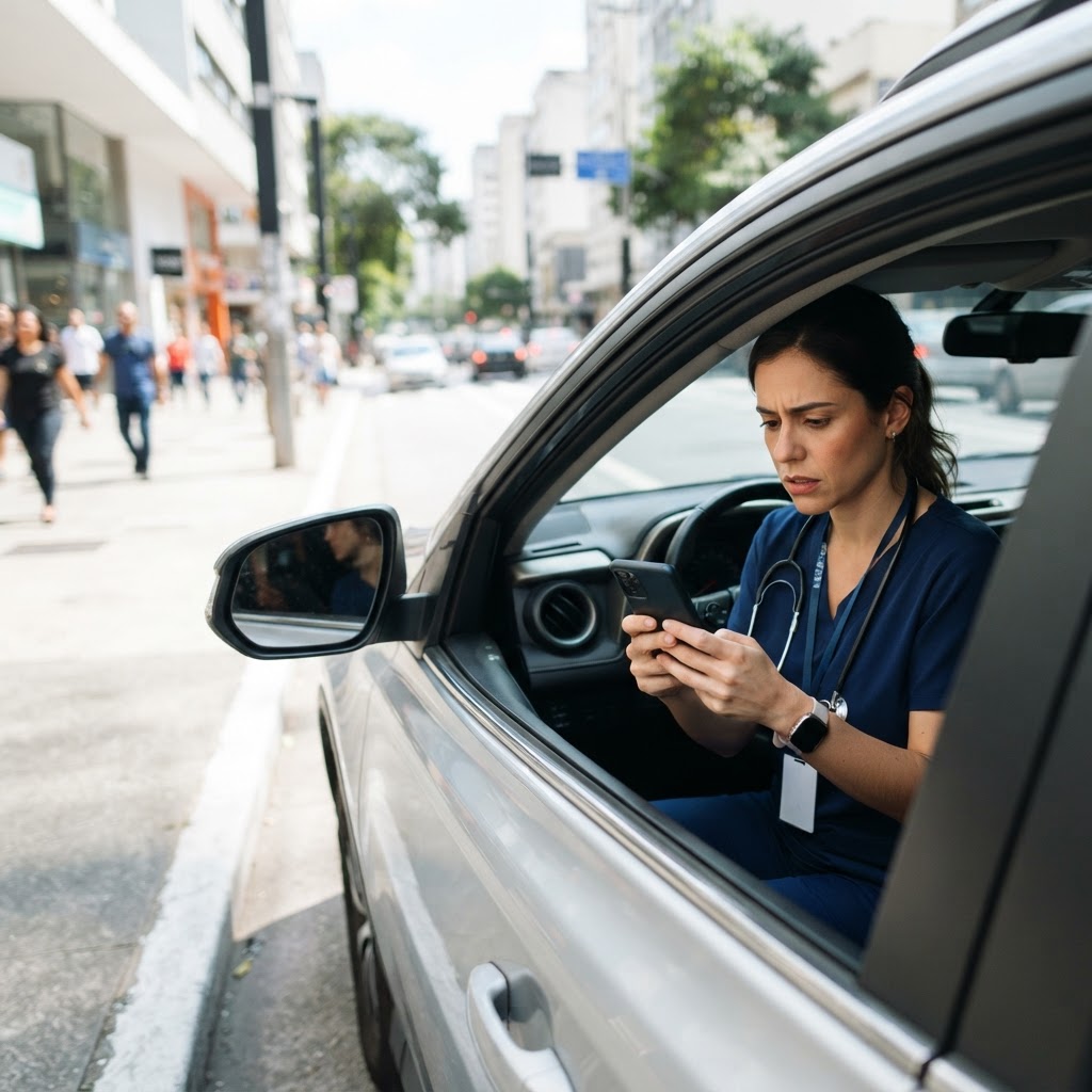 Médico e multa por celular ao volante: quando contestar o chamado de plantão?