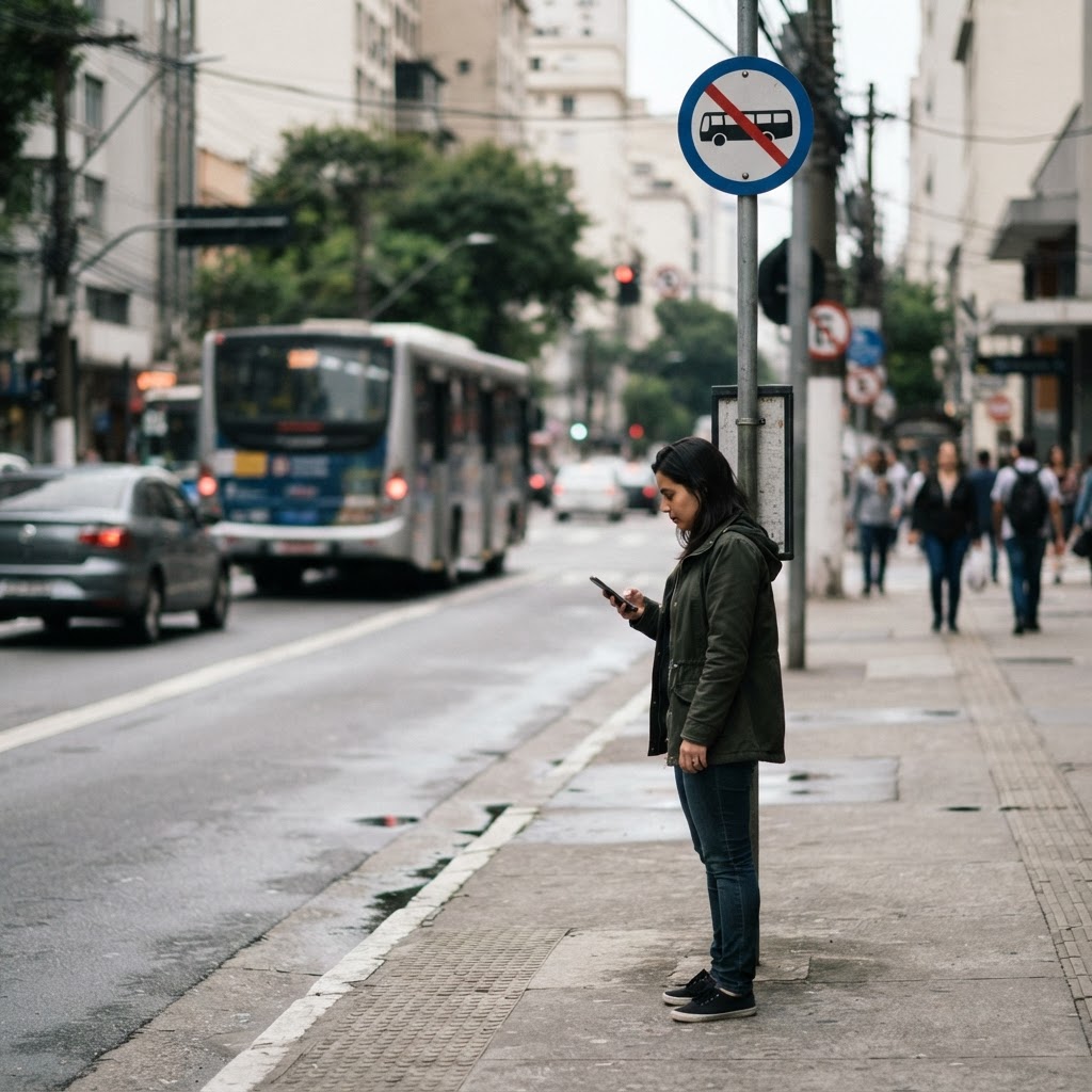 S-14 Ponto de parada: quando essa sinalização exige atenção imediata