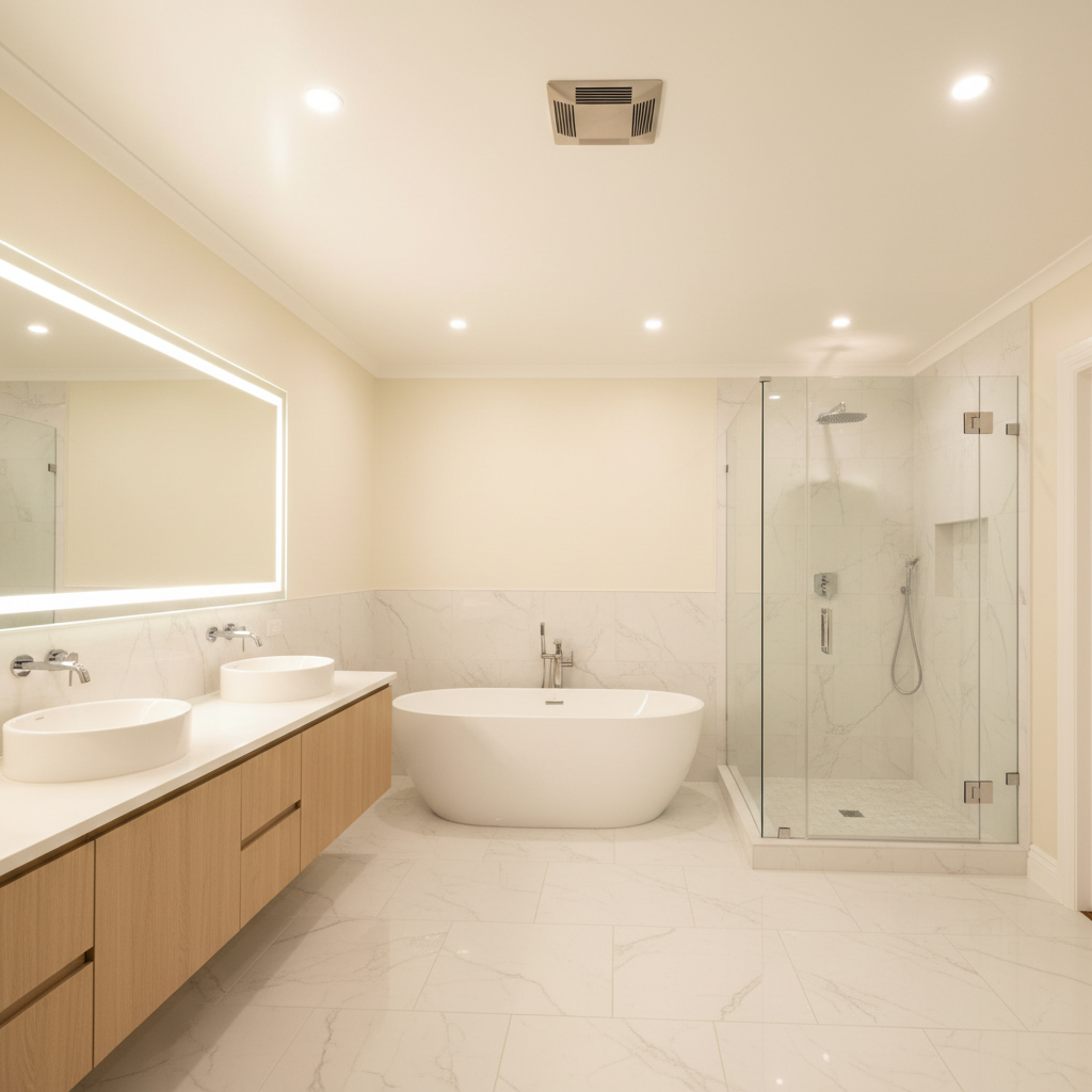 Spotless bathroom with improved ventilation