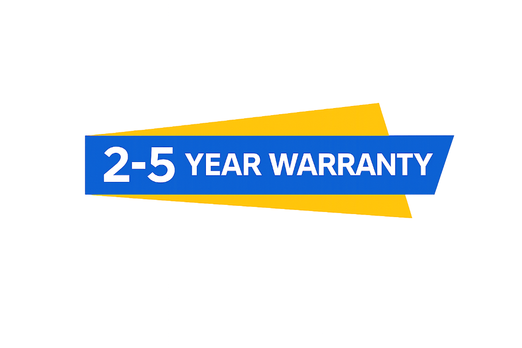 2-5 Year Warranty
