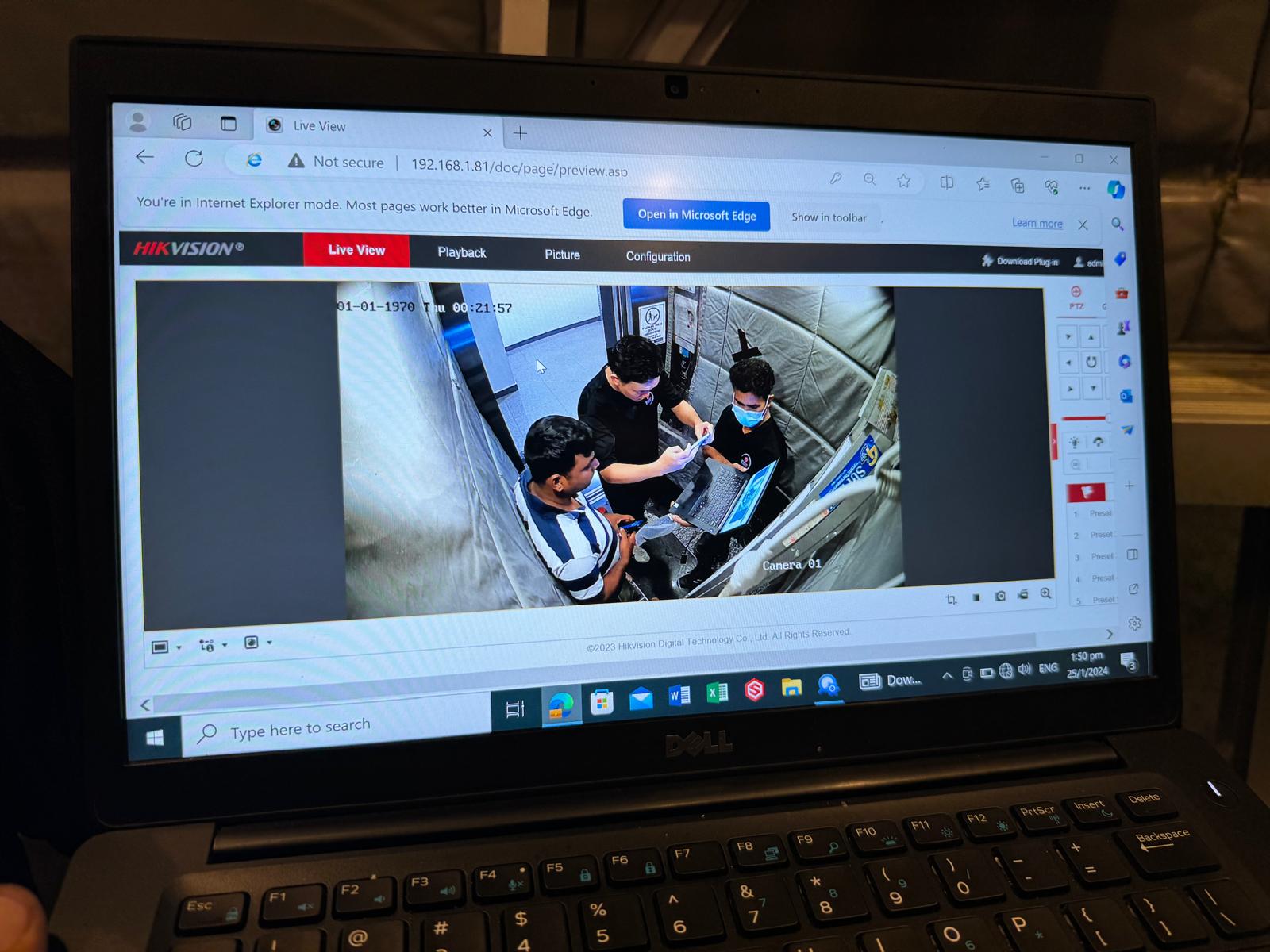 Installation of CCTV System for Lifts — Hikvision Live View Configuration