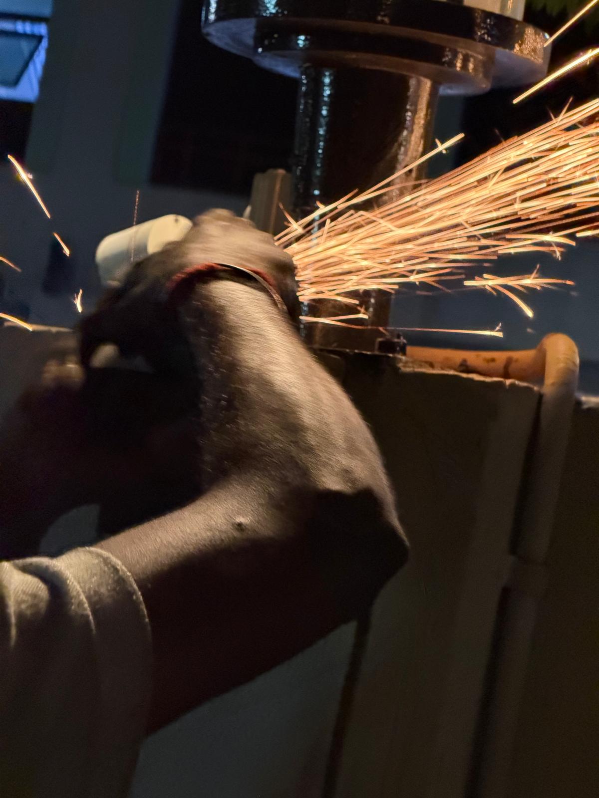 Sliding Gate Track, Gear Track, Roller & Motor System Replacement — Metal Grinding Work