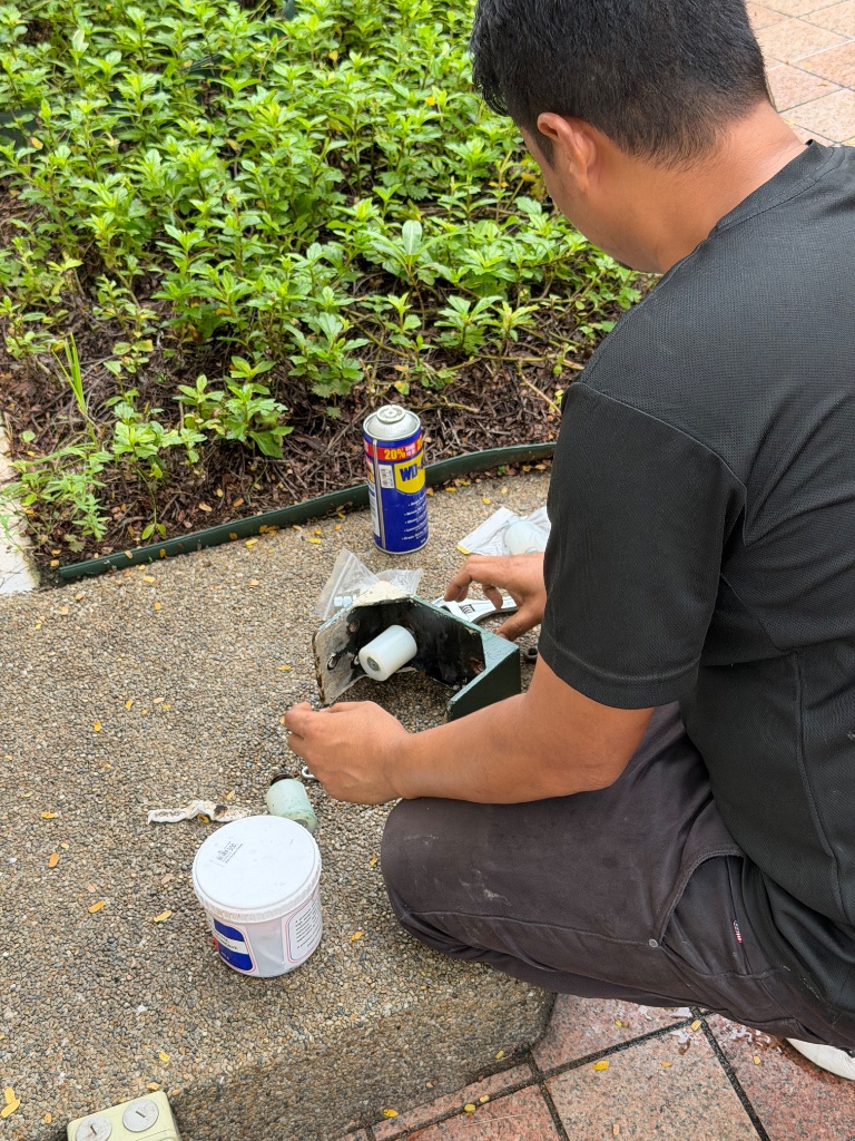 Sliding Gate Roller Replacement & Preventive Maintenance — Roller Replacement Process