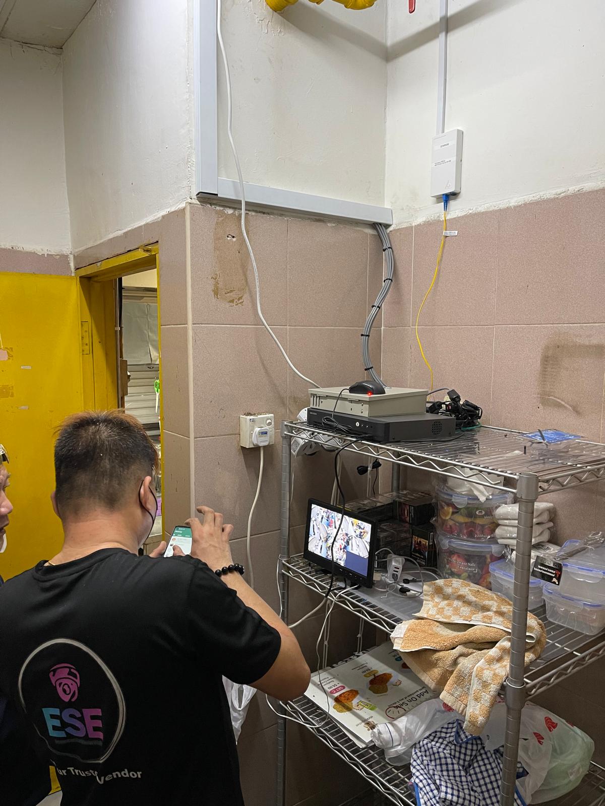 Roxy Square Coffee Shop Electrical Works & CCTV System — CCTV NVR & Monitor Configuration