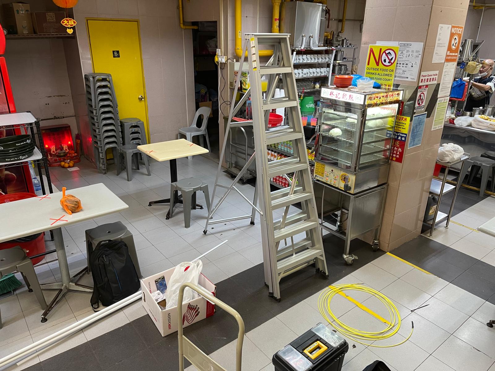 Roxy Square Coffee Shop Electrical Works & CCTV System — Hikvision CCTV Equipment On Site