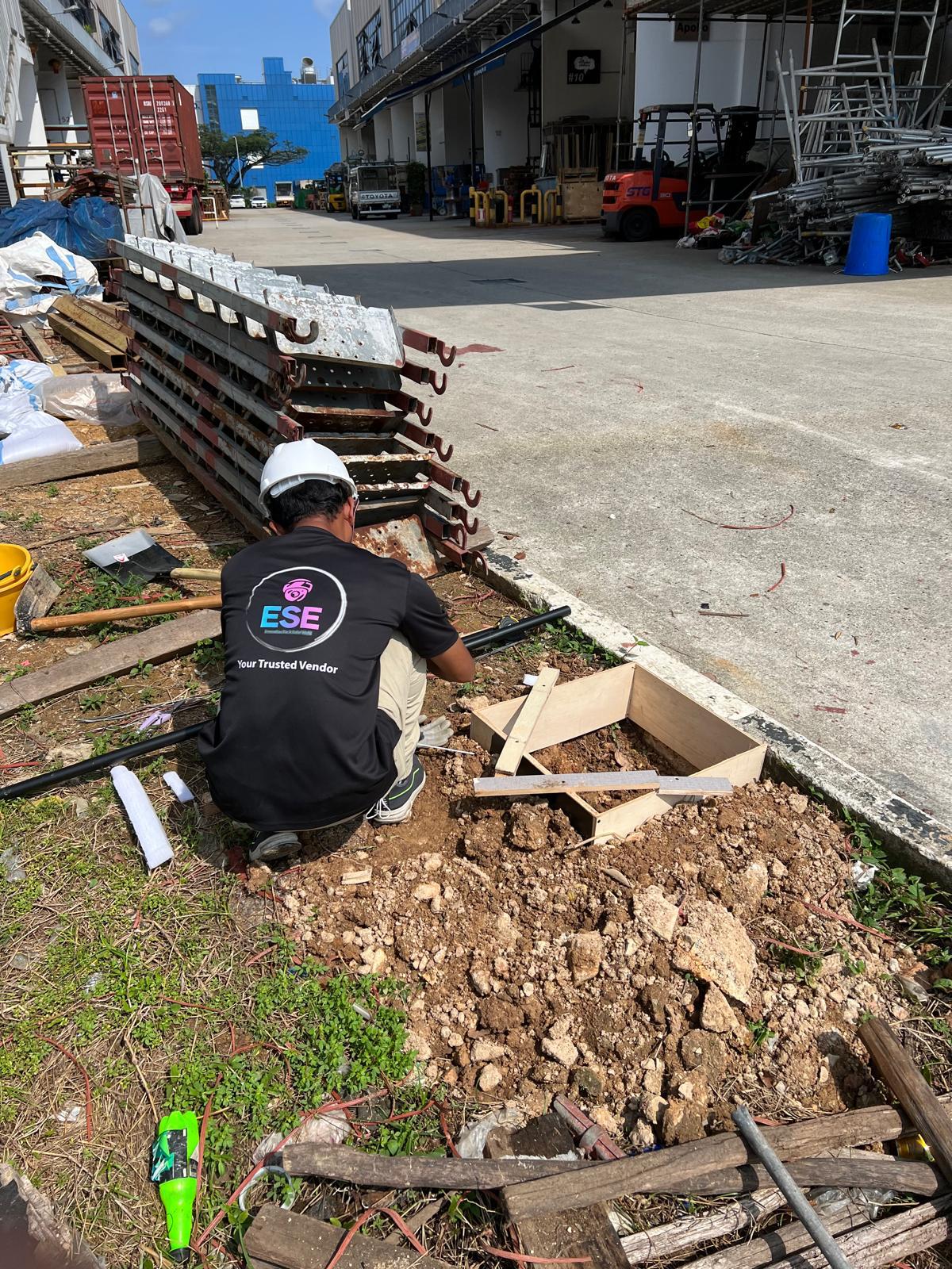 Woodlands Connection Integrated Security & Electrical Systems — Ground Preparation for Loop Detector