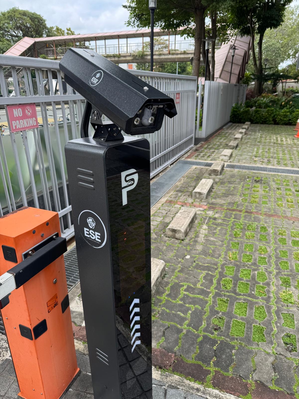 Questa @ Dunman Integrated Security & Vehicle Access — ESE LPR Pedestal with CAME Barrier