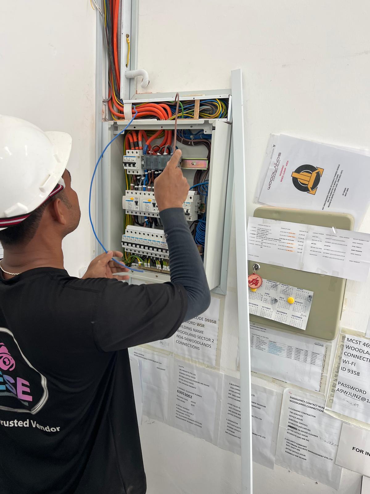 Woodlands Connection Integrated Security & Electrical Systems — Electrical Distribution Board Wiring