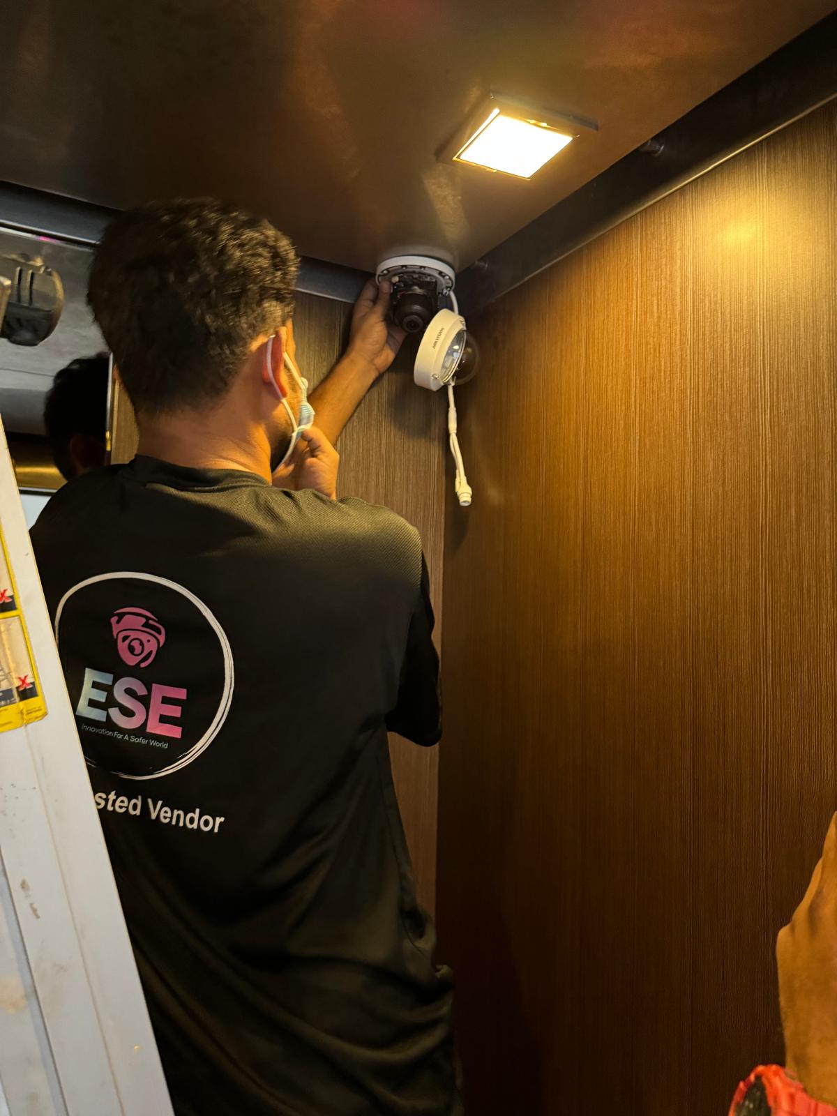 Installation of CCTV System for Lifts — Dome Camera Mounting