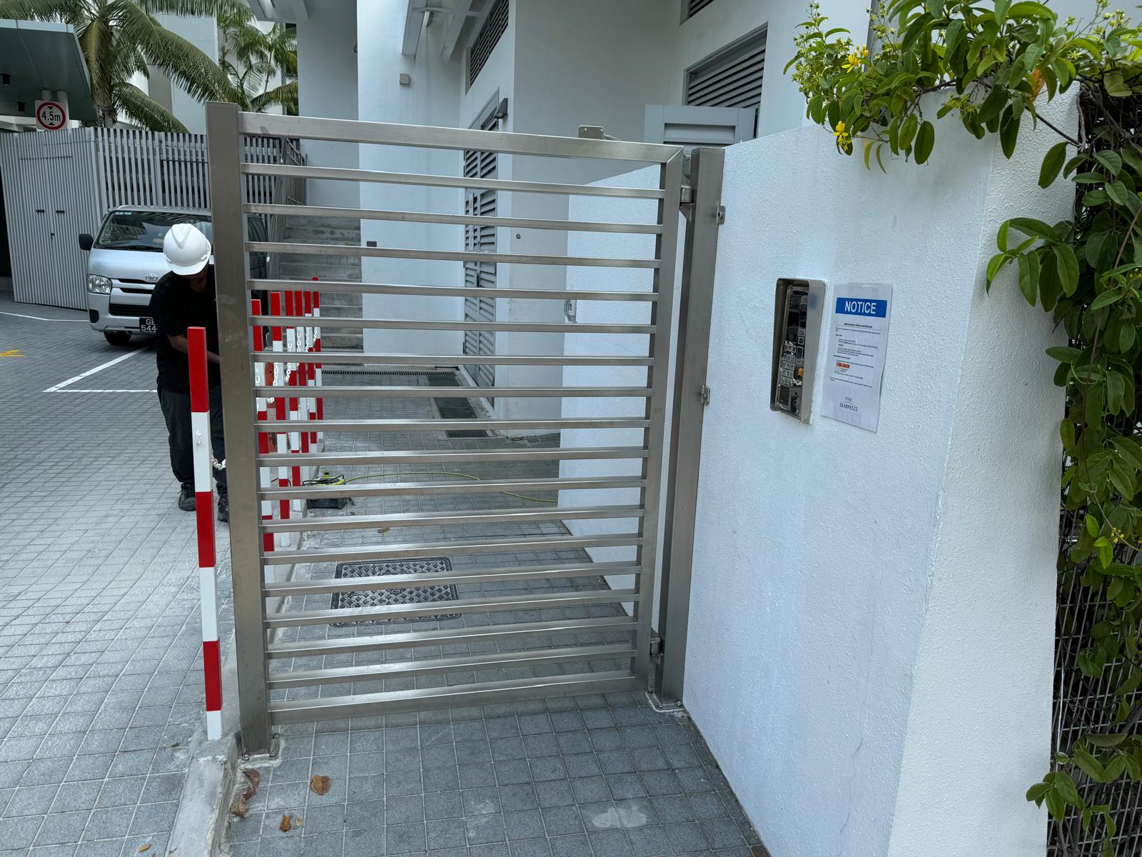 Parc Seabreeze Condo Integrated Security & Vehicle Access — Pedestrian Gate Intercom Panel