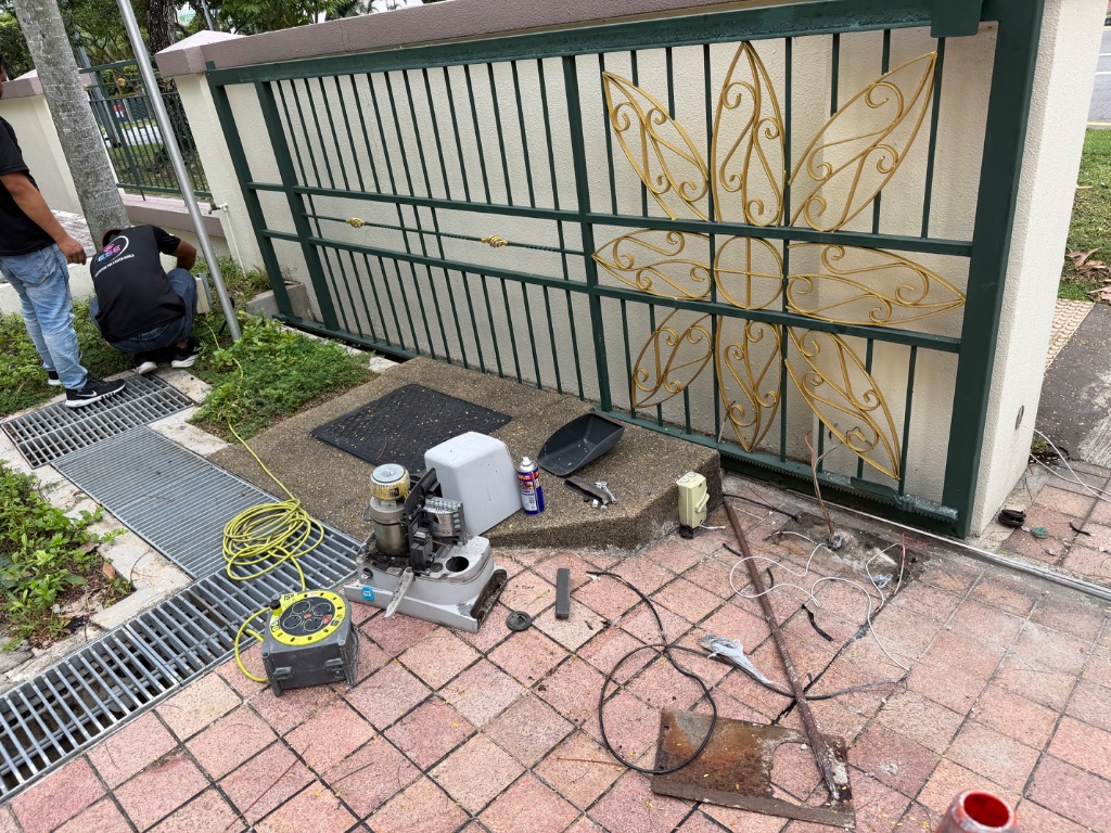 Replacement Sliding Gate Motor — Technicians On Site