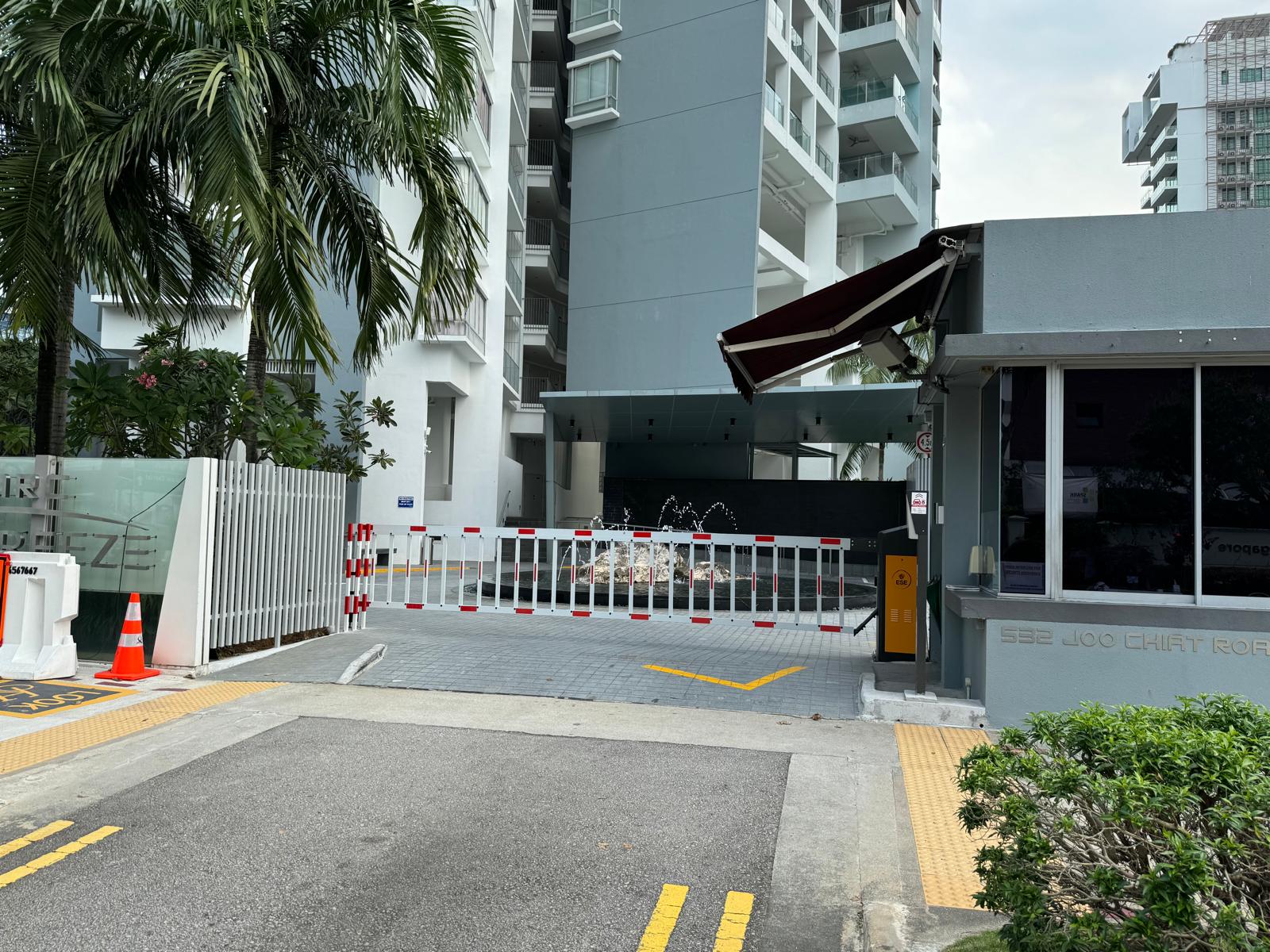 Parc Seabreeze Condo Integrated Security & Vehicle Access — ESE Gantry Barrier at Condo Entrance