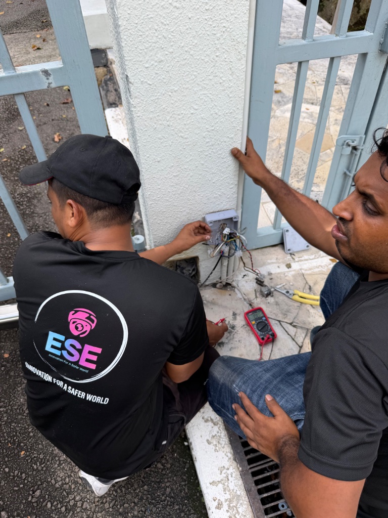 Replacement of Whole Swing Gate Motor System — Junction Box Wiring Work