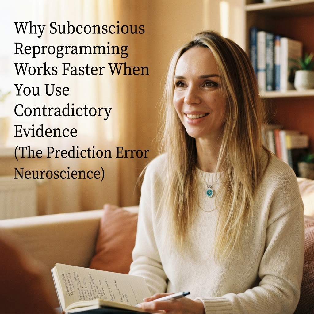 Why Subconscious Reprogramming Works Faster When You Use Contradictory Evidence (The Prediction Error Neuroscience)