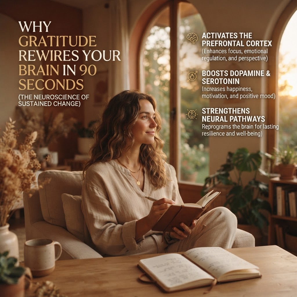 Why Gratitude Rewires Your Brain in 90 Seconds (The Neuroscience of Sustained Change)