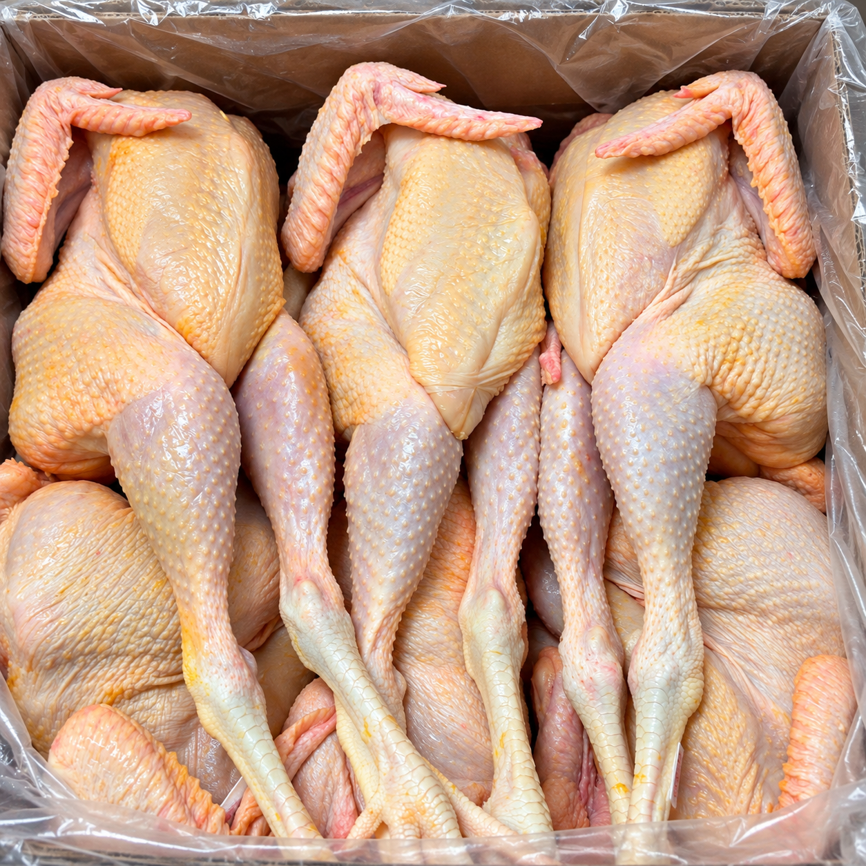 Gà chạy bộ nhìn từ trên xuống