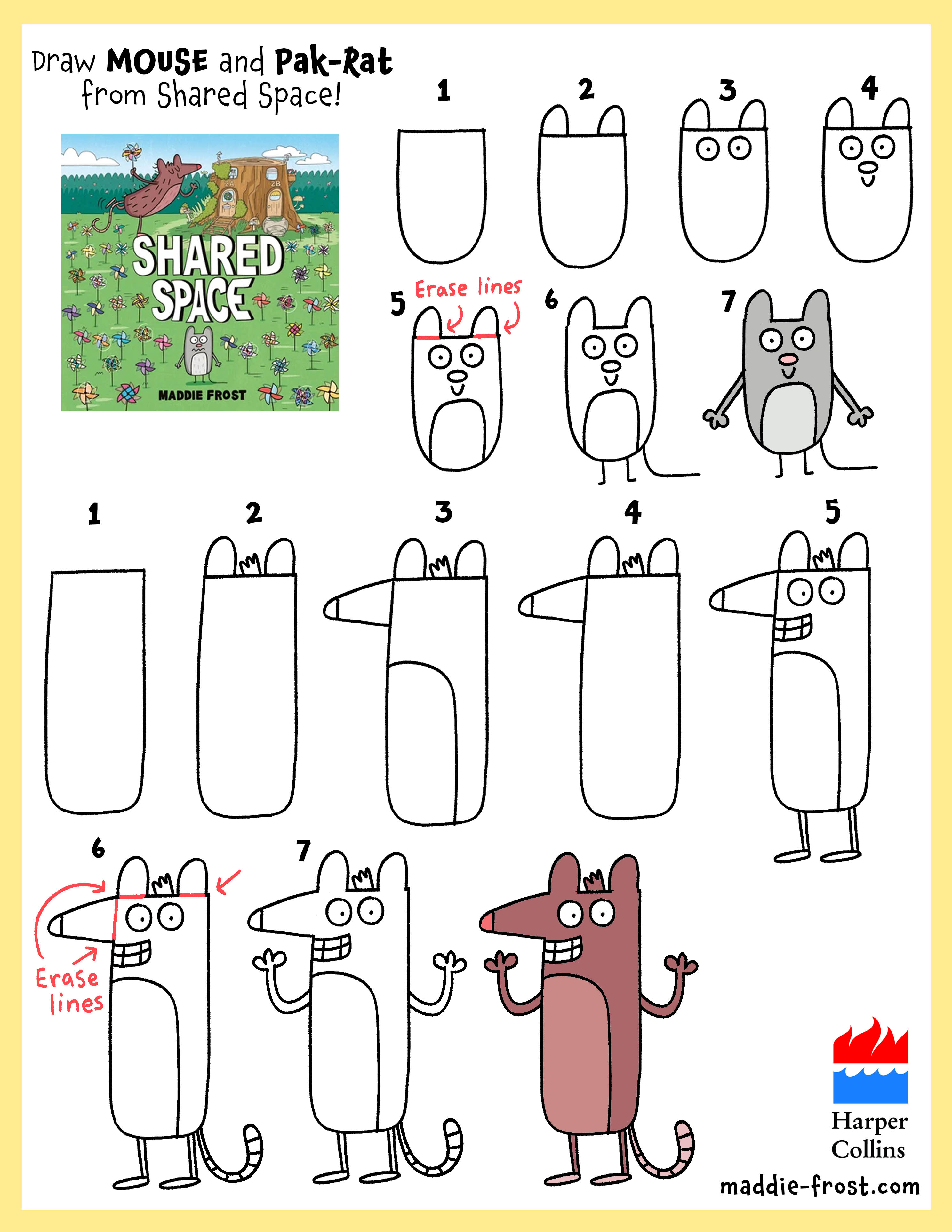 How to Draw Mouse and Pak-Rat
